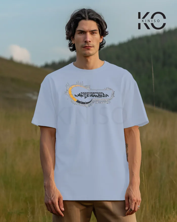Car Graphic T Shirts for guys with Car Half Back Design - Image 3